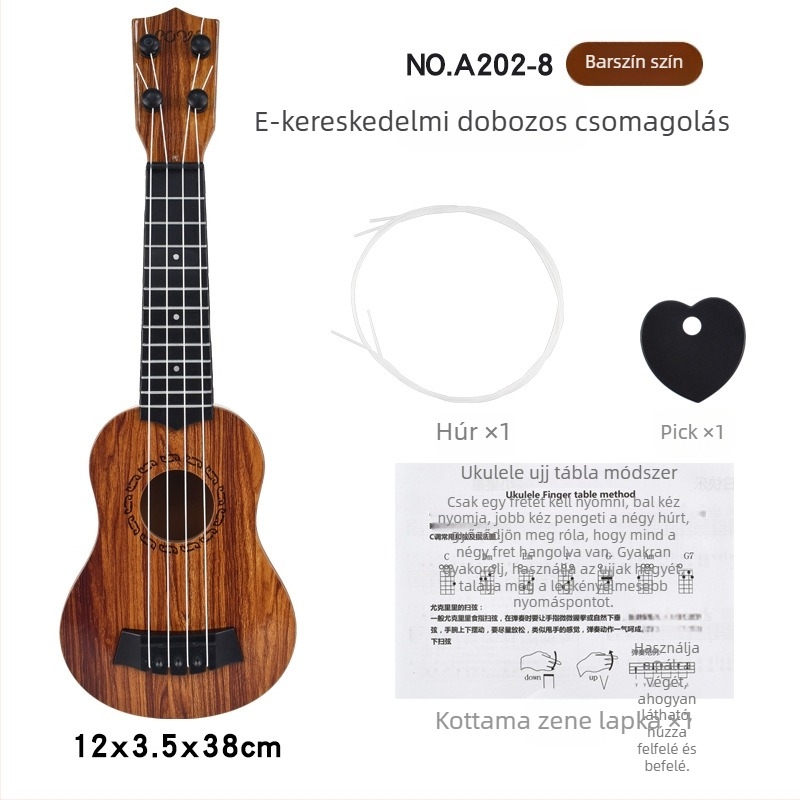 Gyermek játék gitár – műanyag, márka Happy baby, oktató célú gitár 7–14 éveseknek