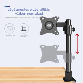 Általános kijelzőtartó emelés és forgás funkcióval; asztali csíptetős alap