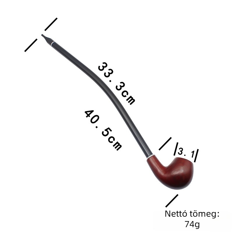 CF704-1 Vörös tömörfa pipája szénrétegű szűrővel