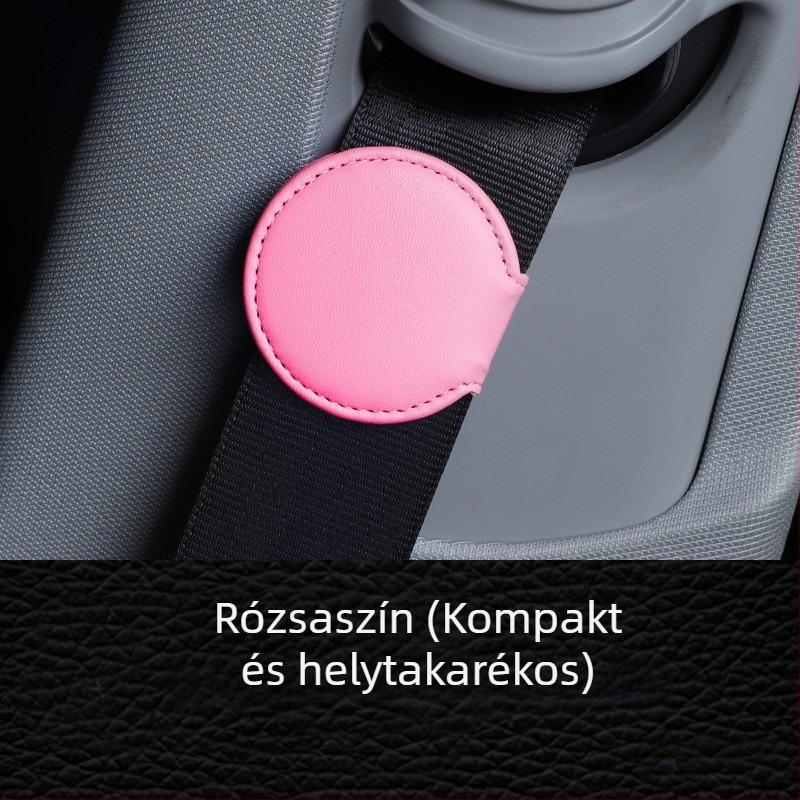 Autós biztonsági öv állító – bőr, elasztikus pozicionálás terhes nőknek, csúszásgátló rögzítőcsattal