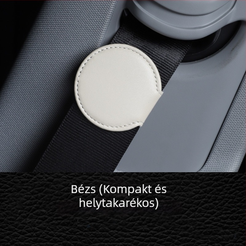 Autós biztonsági öv állító – bőr, elasztikus pozicionálás terhes nőknek, csúszásgátló rögzítőcsattal