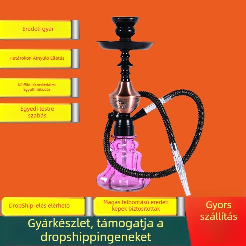 Vízipipa készlet fémből és üvegből – testreszabható logó – licencelt magánmárka – modern/bohém stílusok