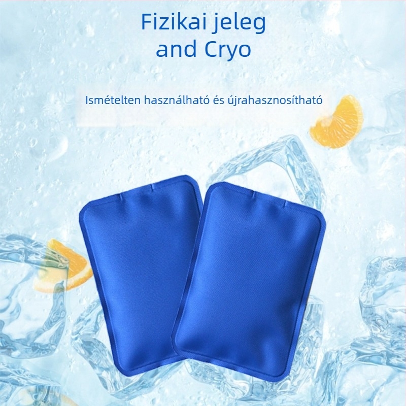 Jégpárna terápiára – újrahasználható gél jégpárna, forró és hideg terápia, 60 g, nylon 70D, töltés jégkristályokkal, testreszabható feldolgozás, rehabilitációra és gyógymasszázsra alkalmas