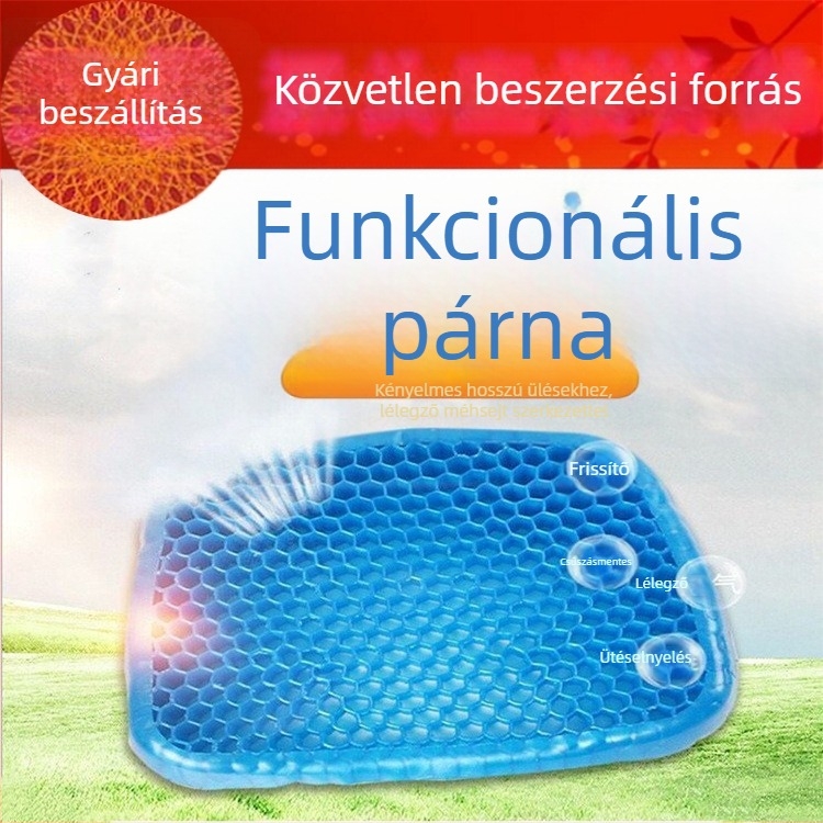 Autóhoz készült tojásgél ülőpárna, vászon felülettel, töltet nélkül, lapos stílus, testreszabható kialakítás