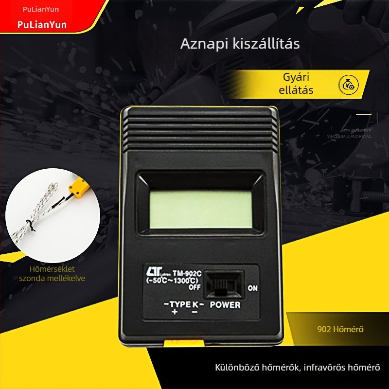 TM-902C Ipari élelmiszer-digitalis szenzoros hőmérő, gyors mérés magas hőmérsékleten