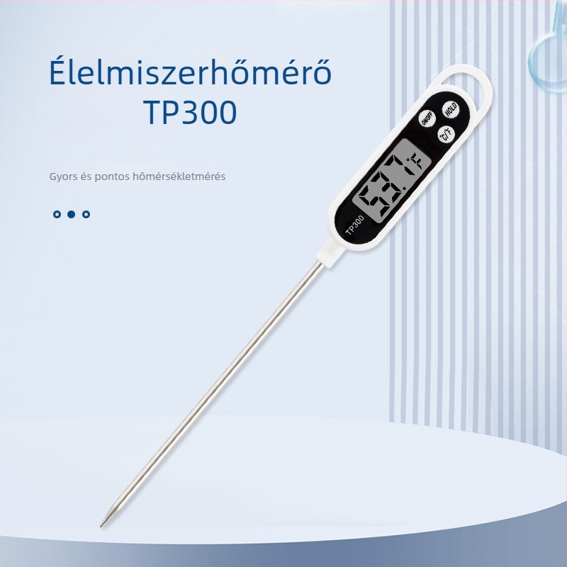 Ételhőmérő digitális kijelzős toll-szonda, precízió ±0.1°C