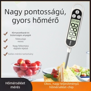 Digitális élelmiszerhőmérő vízhez, tejhez, kenyérhez és olajhoz – konyhai hőmérő