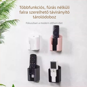 Falra szerelhető távirányító tartó doboz klímához és TV-hez, műanyag minimalist polc