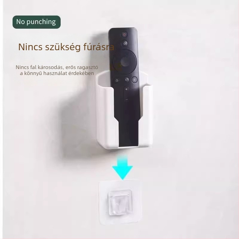 Falra szerelhető távirányító tartó doboz klímához és TV-hez, műanyag minimalist polc