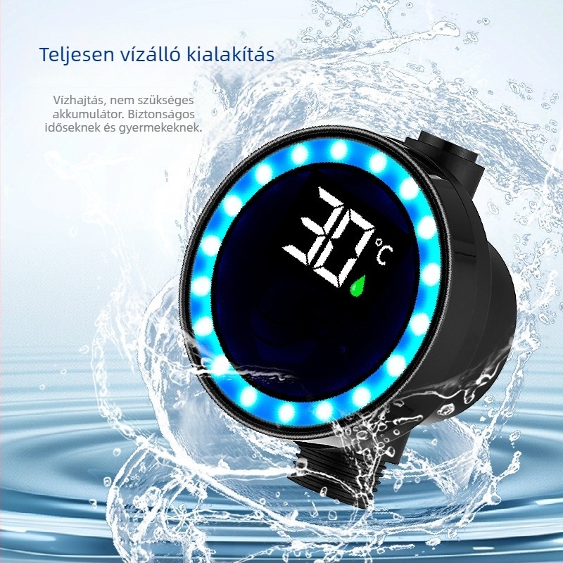 Zuhanyzáshoz készült hőmérő LED intelligens digitális kijelzővel, 0–100 °C tartomány, családi használatra