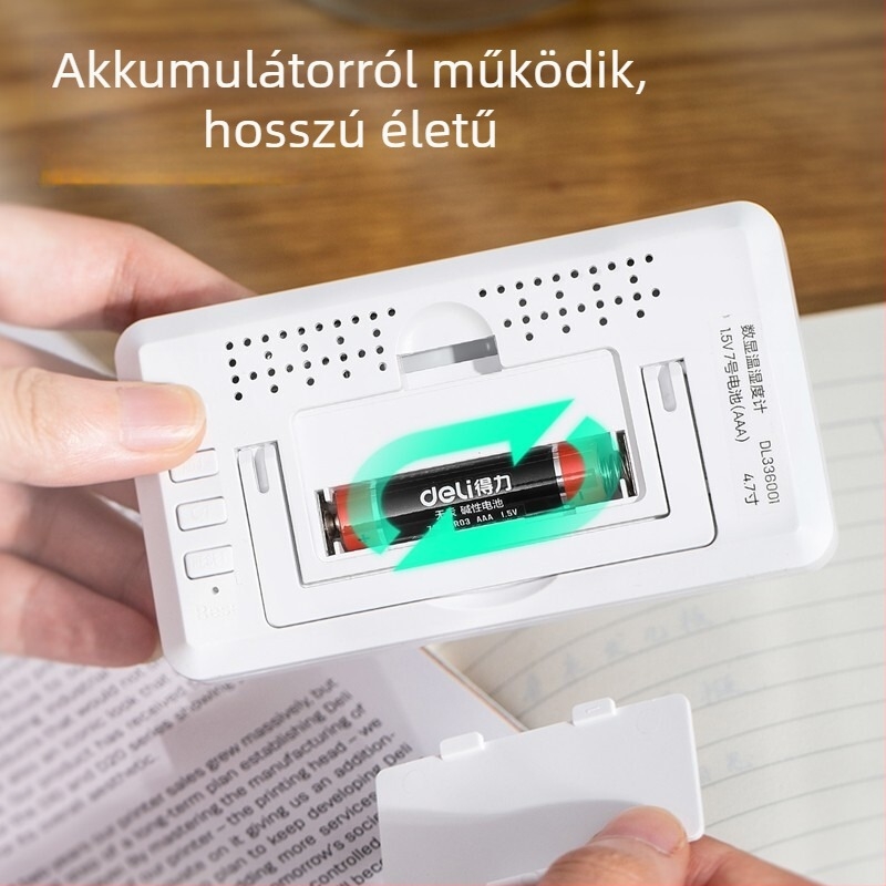 Deli beltéri hőmérséklet- és páratartalom-mérő, nagy kijelzővel, nagy pontosságú óra babaszobába