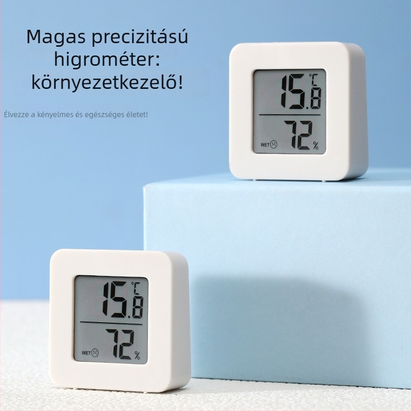 Szobai hőmérő digitális kijelzővel, magas precizitású belső hőmérséklet- és páratartalom mérő, falra szerelhető a babaszobába