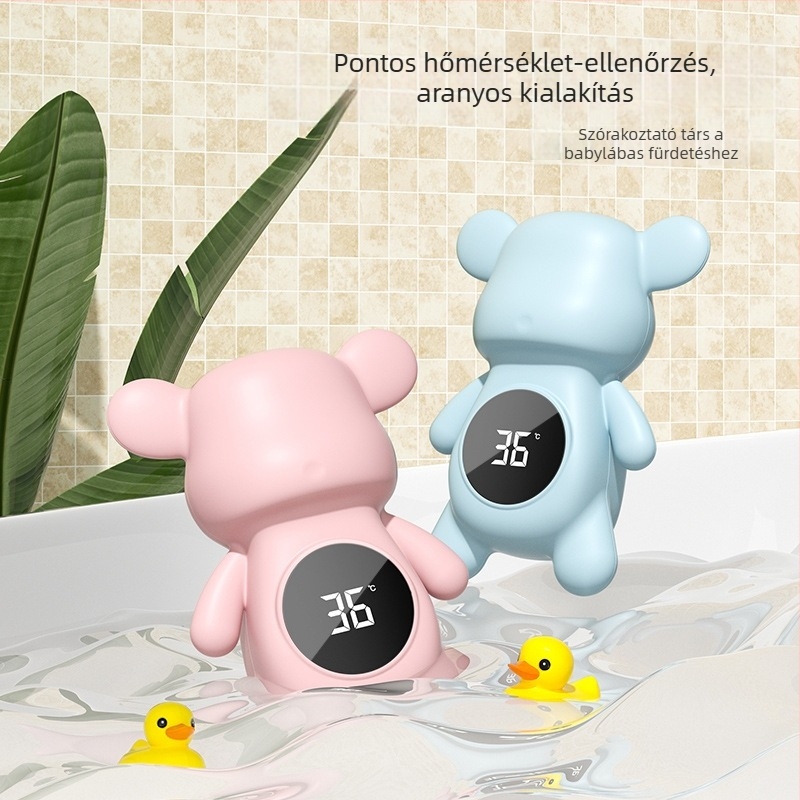 Csecsemő fürdővíz-hőmérő, magas pontosságú fürdővíz-hőmérséklet mérés, digitális kijelző, testreszabás elérhető