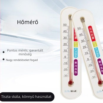 Fali mágneses hőmérő-higrométer beltéri használatra, kompatibil hűtő/fagyasztóhoz (-30°C–+50°C)