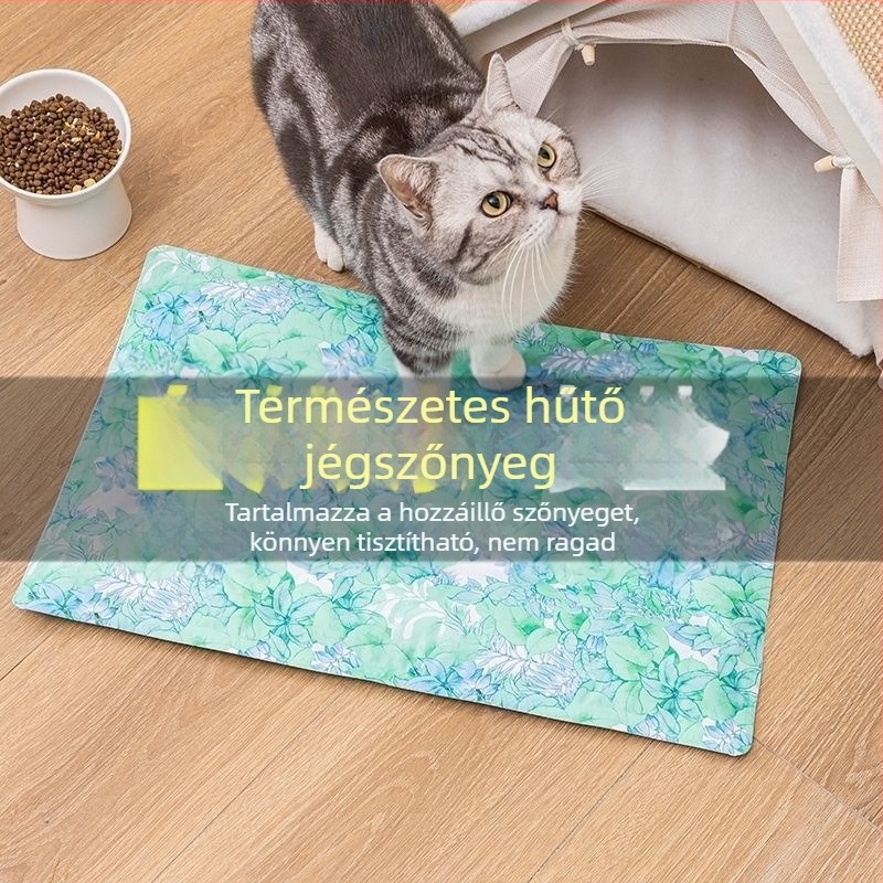 Gél hűtő matrac háziállatok számára, kutyáknak és macskáknak, nagy és vastag, harapásálló, nyári fekhely