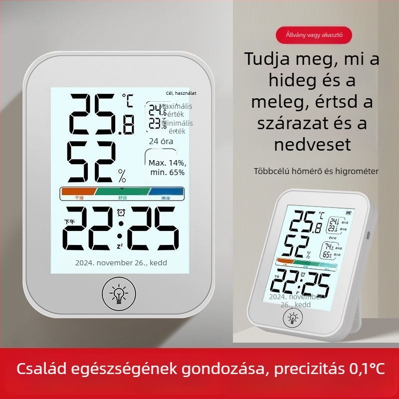 Digitális beltéri higrométer babaszobához – kiváló pontosságú hőmérséklet- és páratartalom-mérés