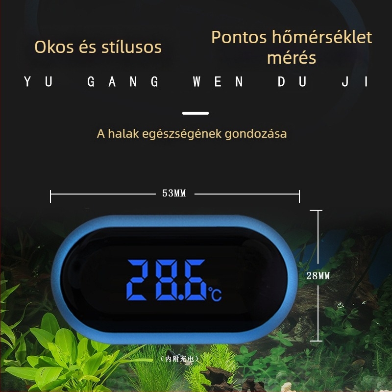 Akváriumi víztermometer érintőképernyős digitális kijelzővel, ABS műanyag, Guangdong eredet