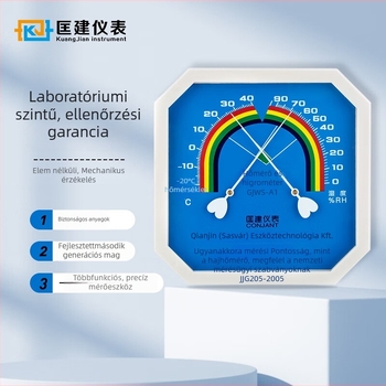 GJWS-A1 Hőmérséklet- és páratartalom-mérő — Magas pontosságú, beltéri, nagy képernyővel, ipari műhely és laboratórium számára