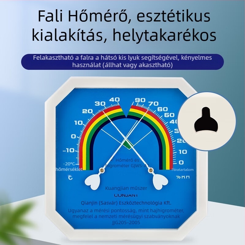 GJWS-A1 Hőmérséklet- és páratartalom-mérő — Magas pontosságú, beltéri, nagy képernyővel, ipari műhely és laboratórium számára