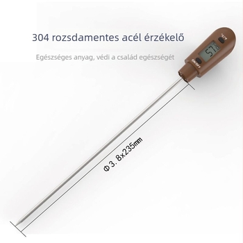 Kai thai kt E-80 élelmiszer-hőmérő, digitális konyhai hőmérő sütéshez és pirításhoz, 0.1°C felbontás, Kínában gyártott