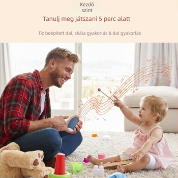 Magic Beans szilikonból készült elektronikus billentyűs játék gyerekeknek, 4–6 éveseknek