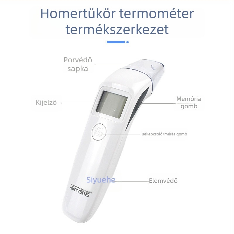 Homlok infravörös hőmérő HS-9802D, kézben tartható, gyerekeknek és csecsemőknek, gyors és pontos