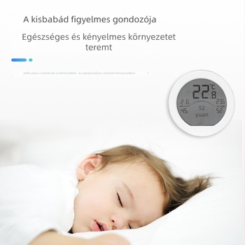 Kerui TH1 digitális hőmérő és higrométer, hordozható, elemről működik, otthonra és irodába