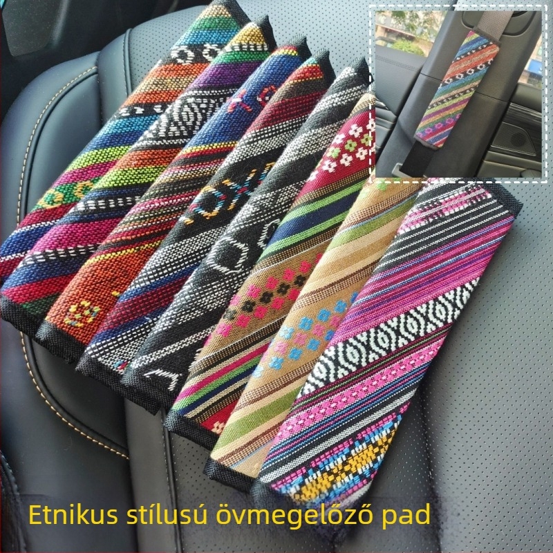 Autóöv vállpárna - len, belső dekoráció, 40 g, testreszabható, nyaki védelem