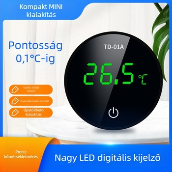 Külső LCD akvárium hőmérő, nagy pontosságú elektronikus hőmérő egygombos átváltási funkcióval