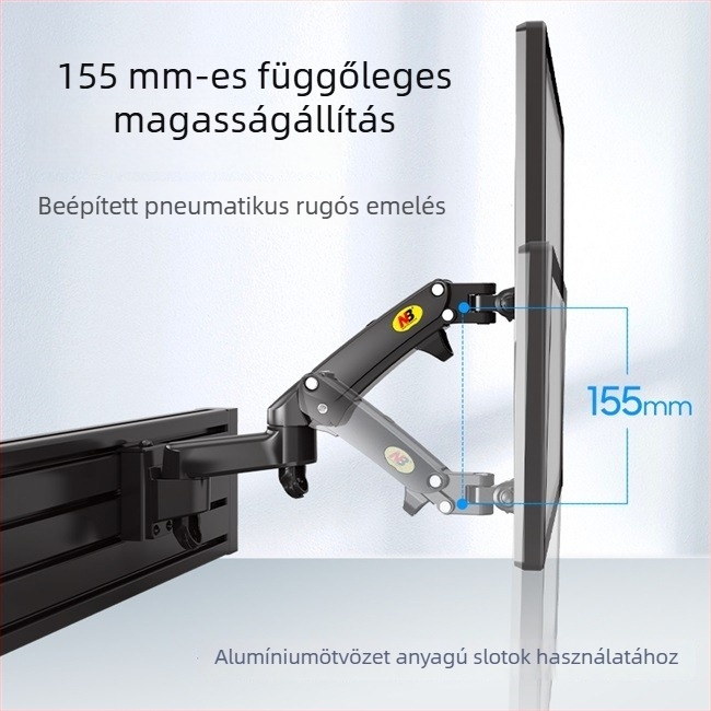 NB Ergonomic D20 Monitorállvány – Falra szerelhető, univerzális, összecsukható