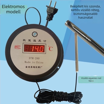 Digitális hőmérő szondával akvakultúrához, ipari vízhőmérséklet-méréshez, halastavak és üvegházak számára, nagy pontosságú