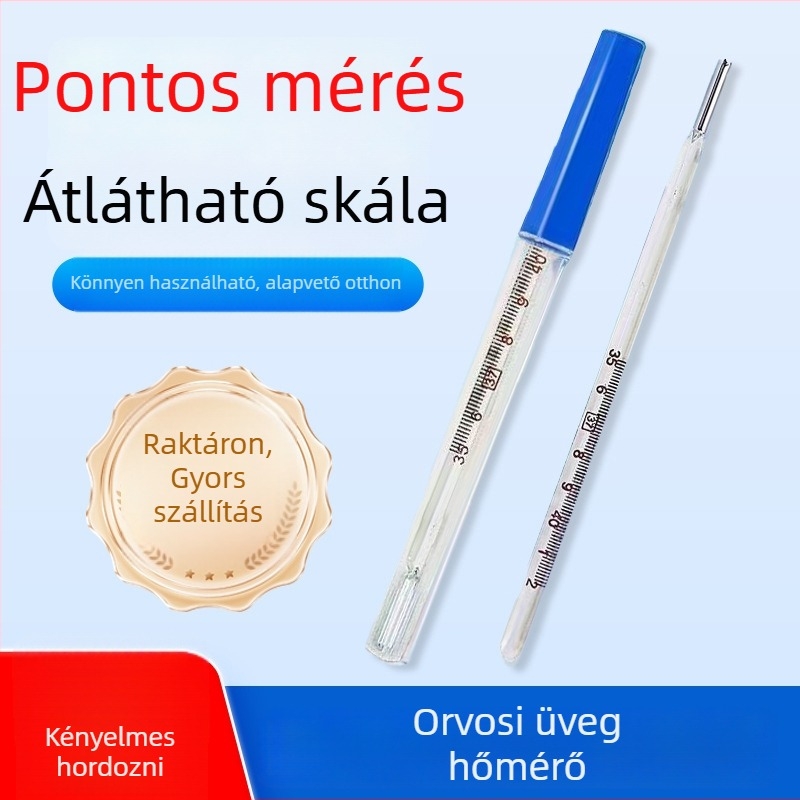 Orvosi minőségű hőmérő száj- és hónalji használatra, digitális otthoni üveghigany hőmérő, felnőtteknek és gyerekeknek