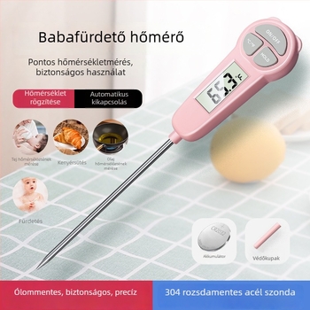 Baba víz- és tejporhőmérő – élelmiszerhőmérő a víz hőmérsékletének mérésére