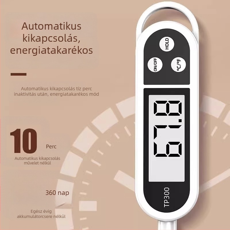 Konyhai víztermometer, kiváló precizitással, modell 4533; hőmérséklet felbontás 1°C; nem importált