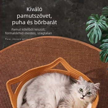 Macska-barlang, lélegző rattan szövet, négy évszakos univerzális, macskáknak (Anyag: Rattan szövés; Szezon: Négy évszakos univerzális; Funkció: Légáteresztő; Alkalmazás: Macska)