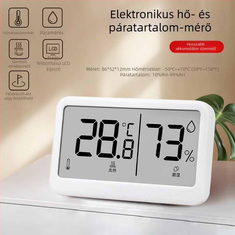 Ancient Poet Belső digitális hőmérséklet- és páratartalommérő gyermek‑szobára, nagy pontosságú kijelző