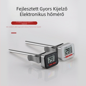 L-BEANS Élelmiszerhőmérő kávéhoz és teához tejjel — Digitális elektronikus hőmérő gyors kijelzővel, 1 mV felbontás