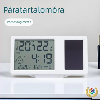 Mini napelemes digitális higrométer hőmérséklet és páratartalom mérésére — 0,1°C felbontás, testreszabható, 400 darabos csomag