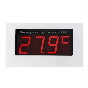 Okos beltéri hőmérséklet- és páratartalom-figyelő riasztó LED nagykijelzős - hőmérséklet-tartomány -50°C-tól 200°C-ig, hőmérséklet felbontás 0,5°C, páratartalom felbontás 0,5%, páratartalom hiba 1%