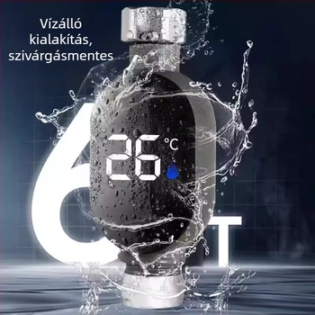 Vízálló digitális fürdőszobai hőmérő LCD kijelzővel – pontos hőmérsékletmérés zuhanyozáshoz és csapokhoz, frissített nedvesség és hőmérséklet