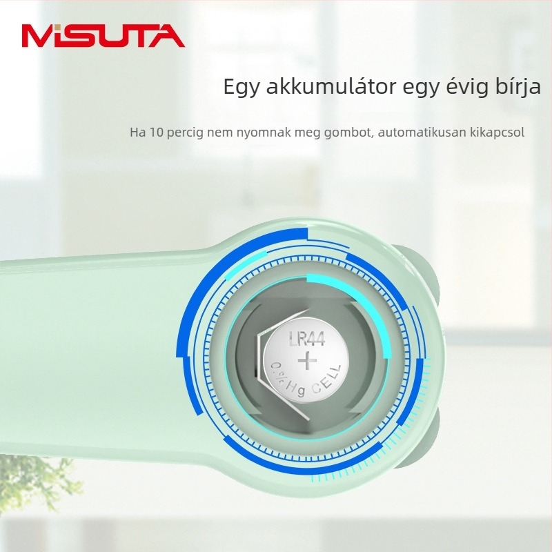 MISUTA digitális ételhőmérő 304-es rozsdamentes acélból készült sondoval, víz és olaj hőmérsékletét méri