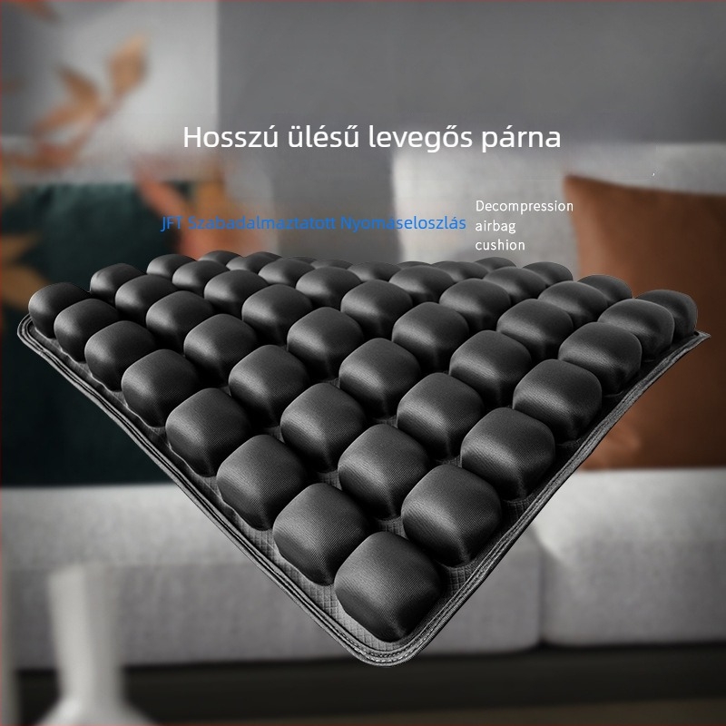 Felfújható irodai ülőpárna testtartás-támogatással és deréktáji védelemmel – TPU és bőrbarát Lycra anyag, dekompressziós párna