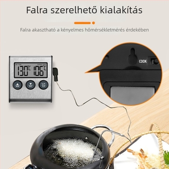 TP700 élelmiszerhőmérő konyhai, grill- és sütőhasználatra, olajhőmérséklet mérő