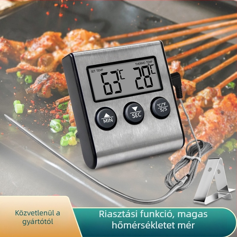 TP700 élelmiszerhőmérő konyhai, grill- és sütőhasználatra, olajhőmérséklet mérő