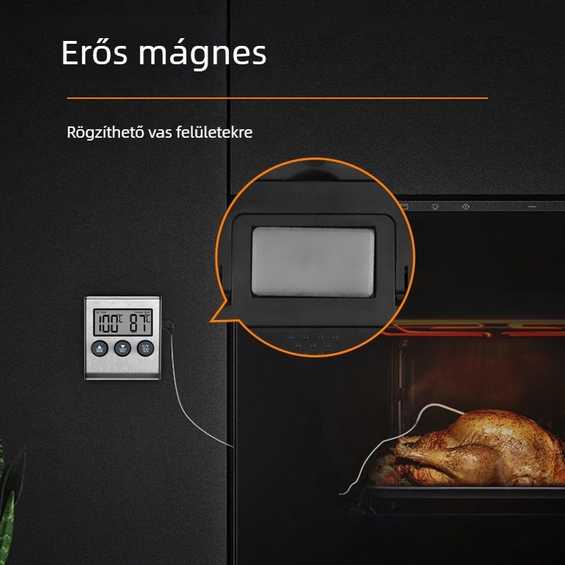 TP700 élelmiszerhőmérő konyhai, grill- és sütőhasználatra, olajhőmérséklet mérő