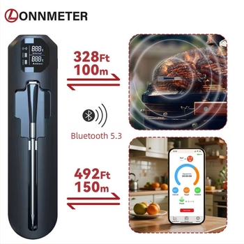 DT-131 Bluetooth vízálló élelmiszer-hőmérő alkalmazással, vezeték nélküli szenzor, 0,1°C felbontás