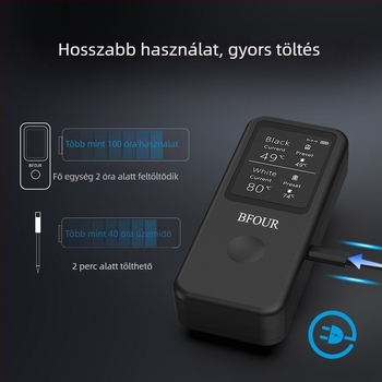 Bluetooth élelmiszertermometer, 2 mérőszondával, IP67 vízálló, 1°C felbontás