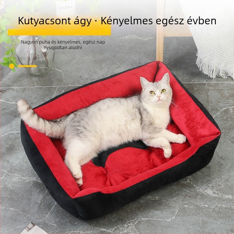 Háziállat-fészek: kutya- és macskamatrac, nyáron légáteresztő, télen meleg