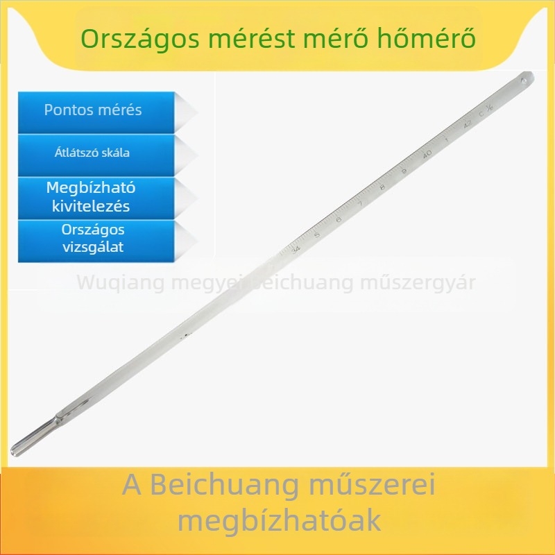 GB-54 higannyal töltött üvegrúd hőmérő olajipari termékekhez, 34–42°C