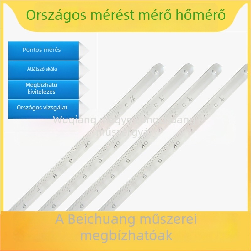 GB-54 higannyal töltött üvegrúd hőmérő olajipari termékekhez, 34–42°C